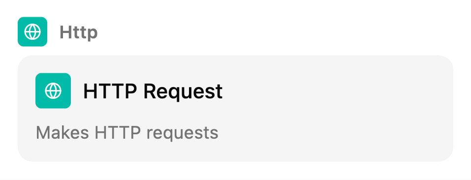 The Manual nodes list on the TestSafe scenario canvas, group: HTTP request